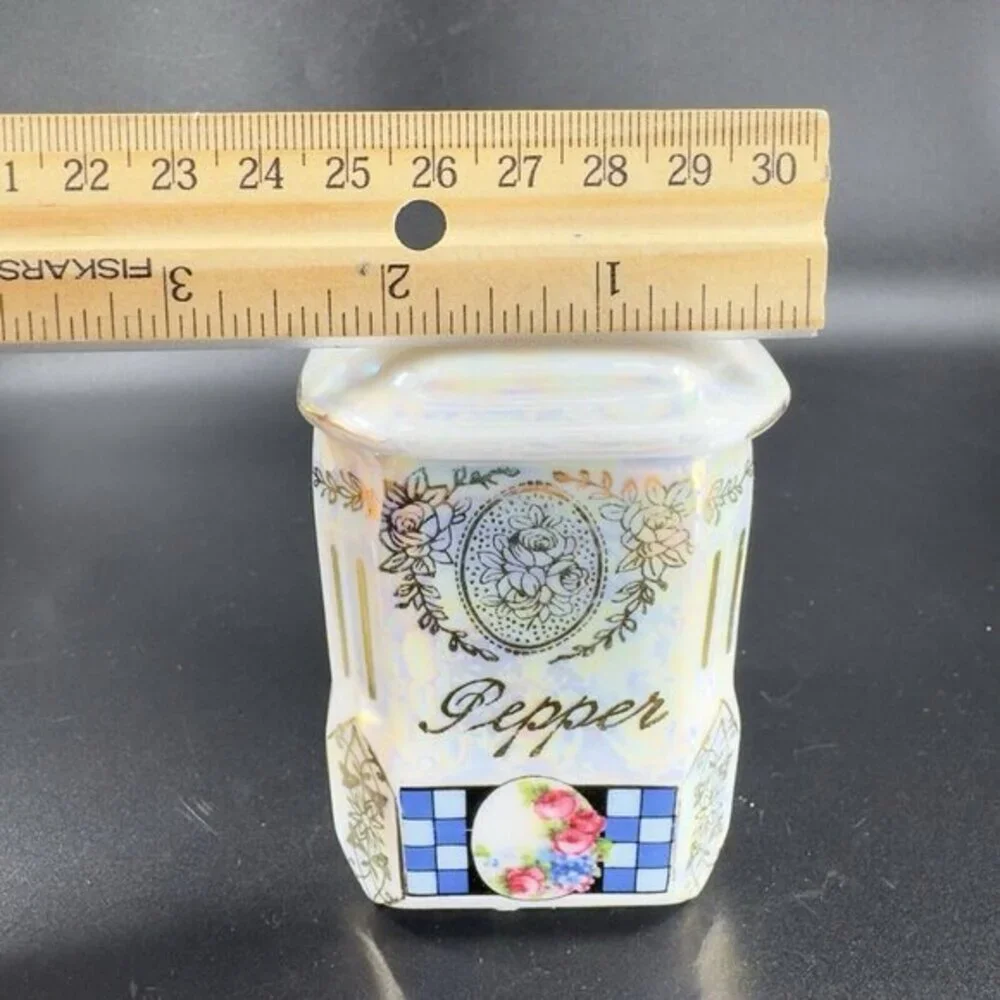 Victoria Lusterware Pepper Spice Canister Jar Box Container W Lid Czechoslovakia